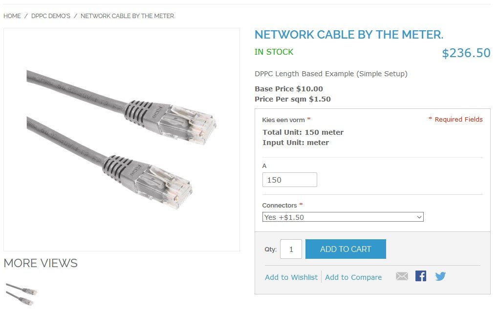 Best4Mage Dynamic Product Price Calculator Cable Demo